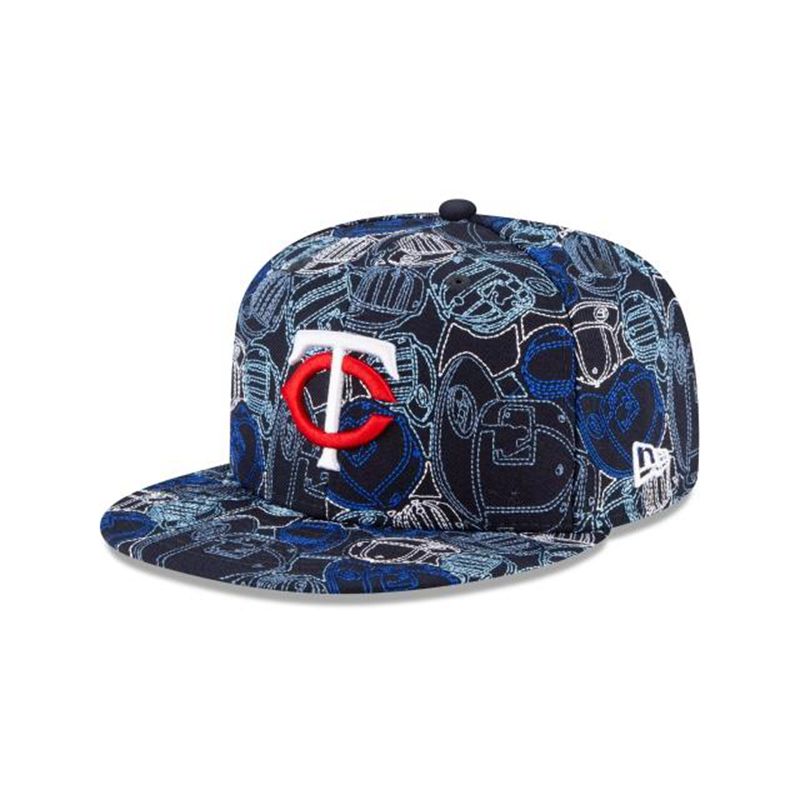 MLB Minnesota Twins Cap Chaos 59Fifty Fitted (WQH5014) - Blue New Era Caps